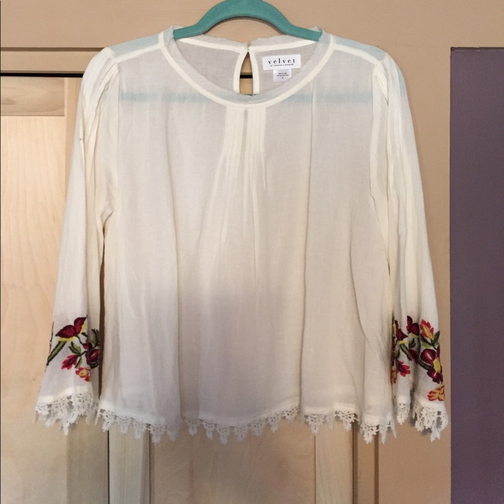 velvet Peasant Blouse Anthropologie